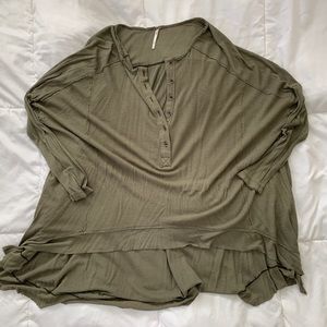 Free People Oversized Button Down Long Sleeve